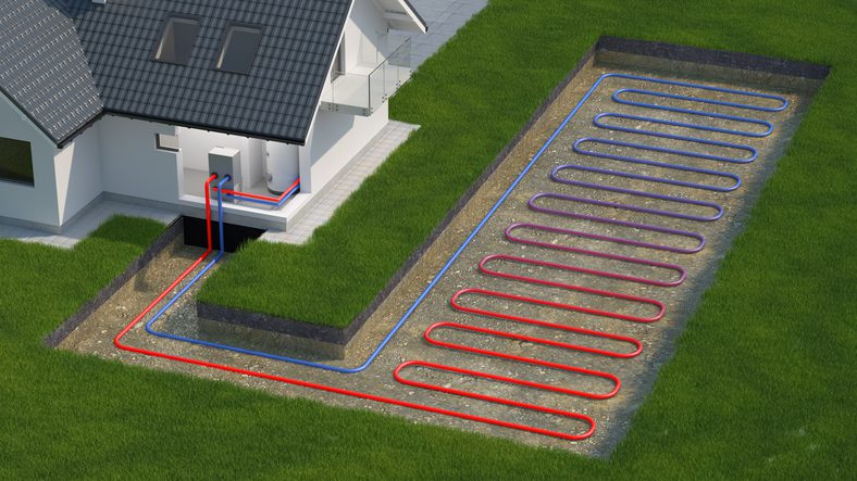 Geothermal heating diagram